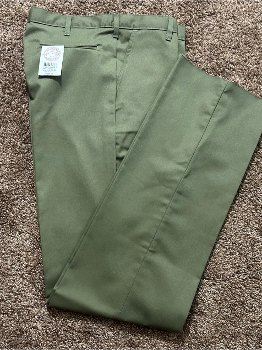 Vtg 90s Boy Scouts of America BSA Pants Made in USA NWT Unhemmed High Rise 36x38